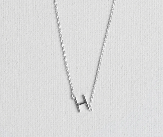 Silver Luxe Initial Necklace