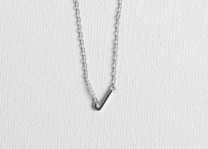 Silver Luxe Initial Necklace