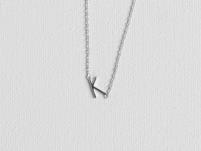 Silver Luxe Initial Necklace