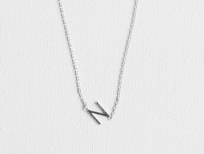 Silver Luxe Initial Necklace