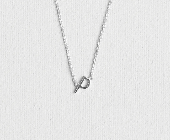 Silver Luxe Initial Necklace
