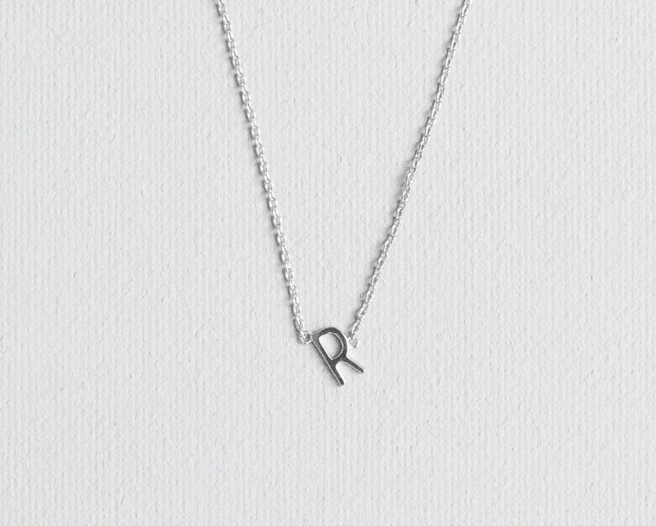 Silver Luxe Initial Necklace