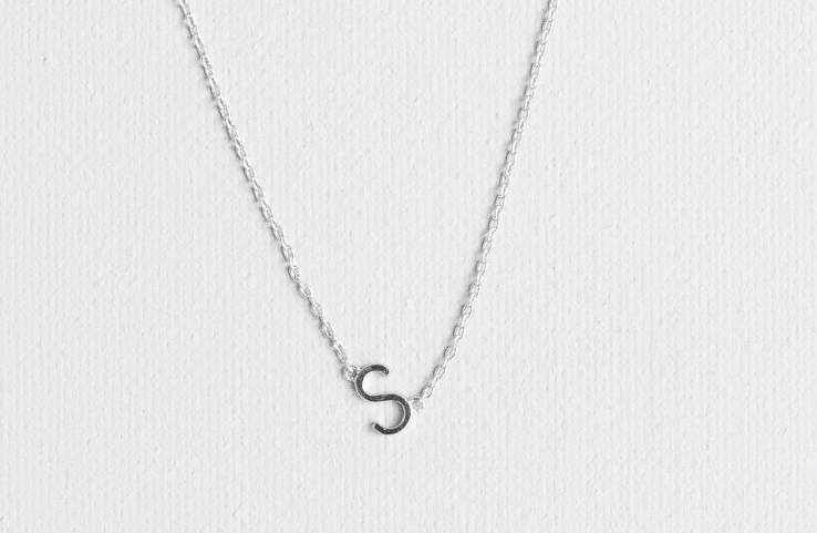 Silver Luxe Initial Necklace