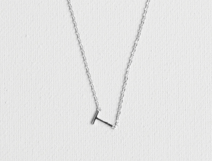 Silver Luxe Initial Necklace