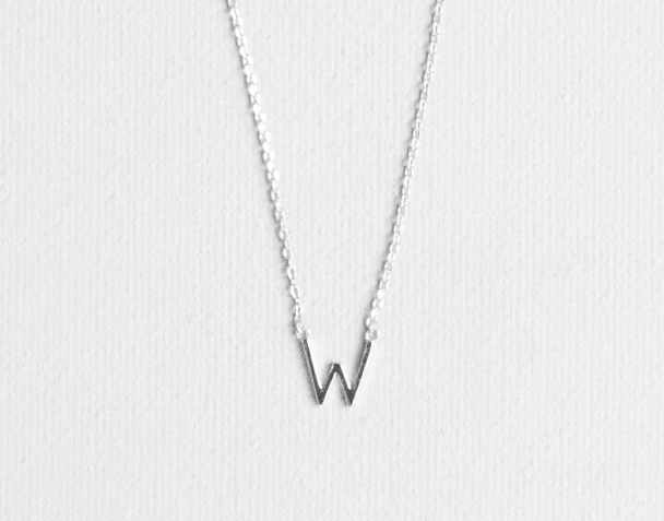 Silver Luxe Initial Necklace