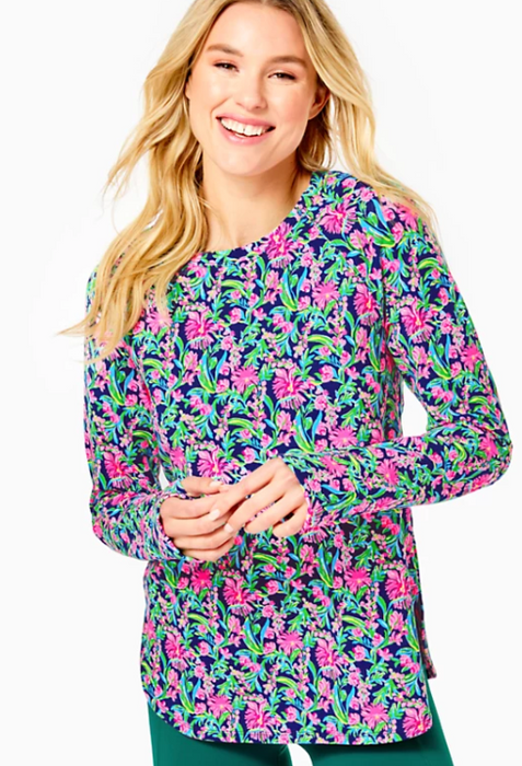 UPF50+ Blythe Pullover | Navy Garden Variety