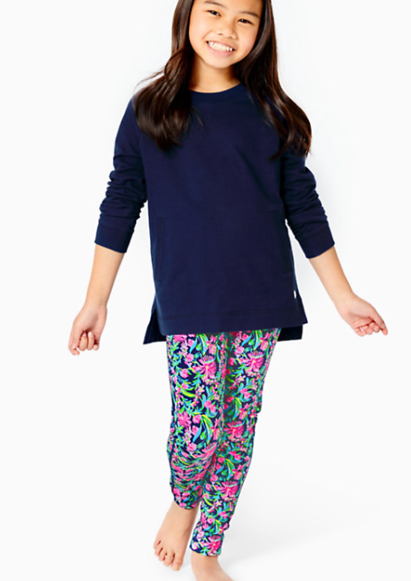 Mini Weekender Legging | Low Tide Navy Garden Variety