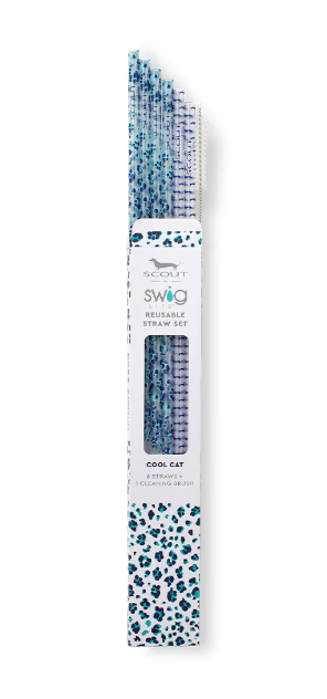 Reusable Straw Set | Cool Cat