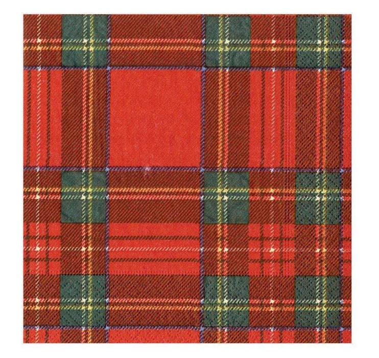 Royal Plaid Cocktail Napkin