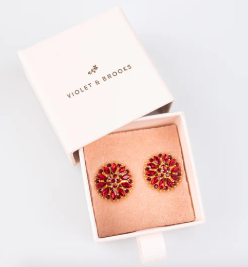 Glam Earring | Red