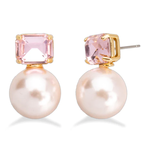 Audrey Pearl Post Earring | Blush