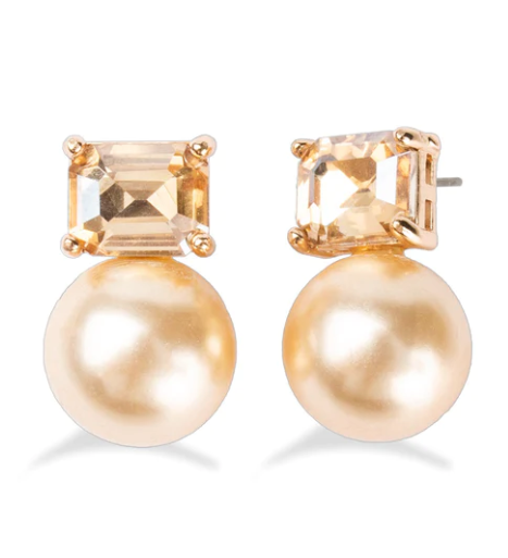 Audrey Pearl Post Earring | Gold