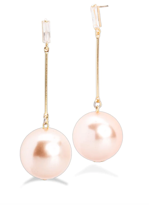 Audrey Pearl Drop Earring | Blush