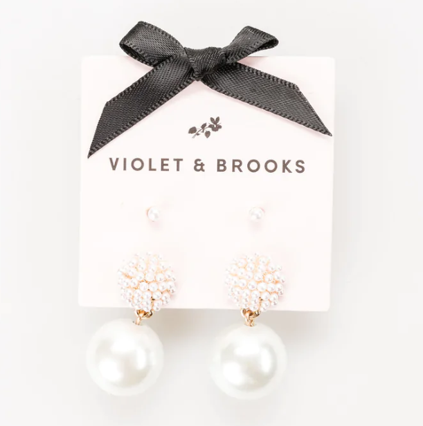 Blair Pearl Earring Duet | White