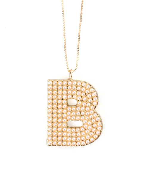 Pearl Initial Necklace