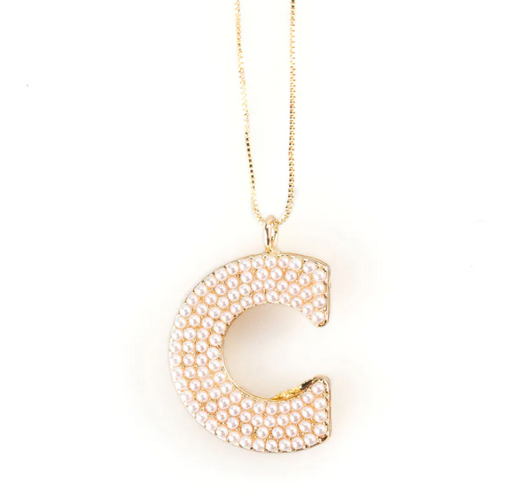 Pearl Initial Necklace