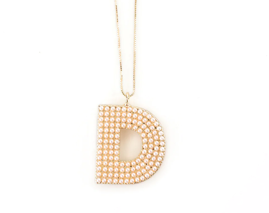 Pearl Initial Necklace