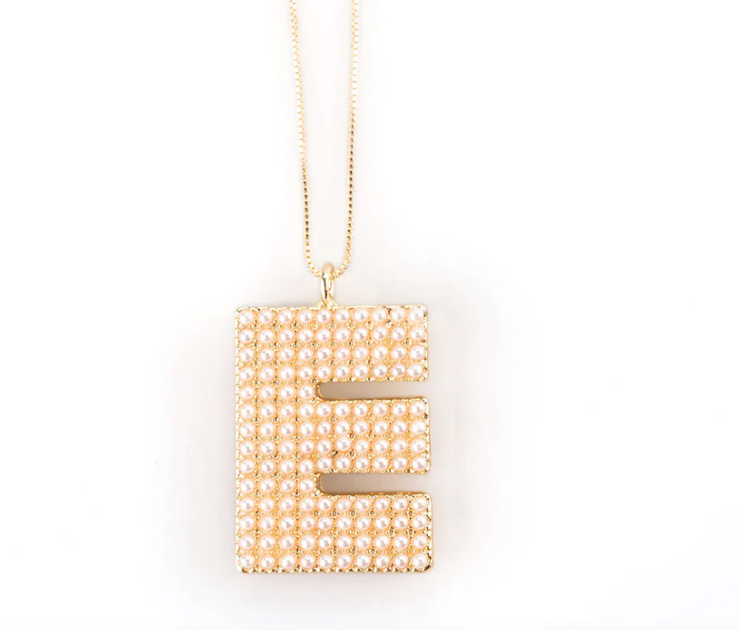Pearl Initial Necklace