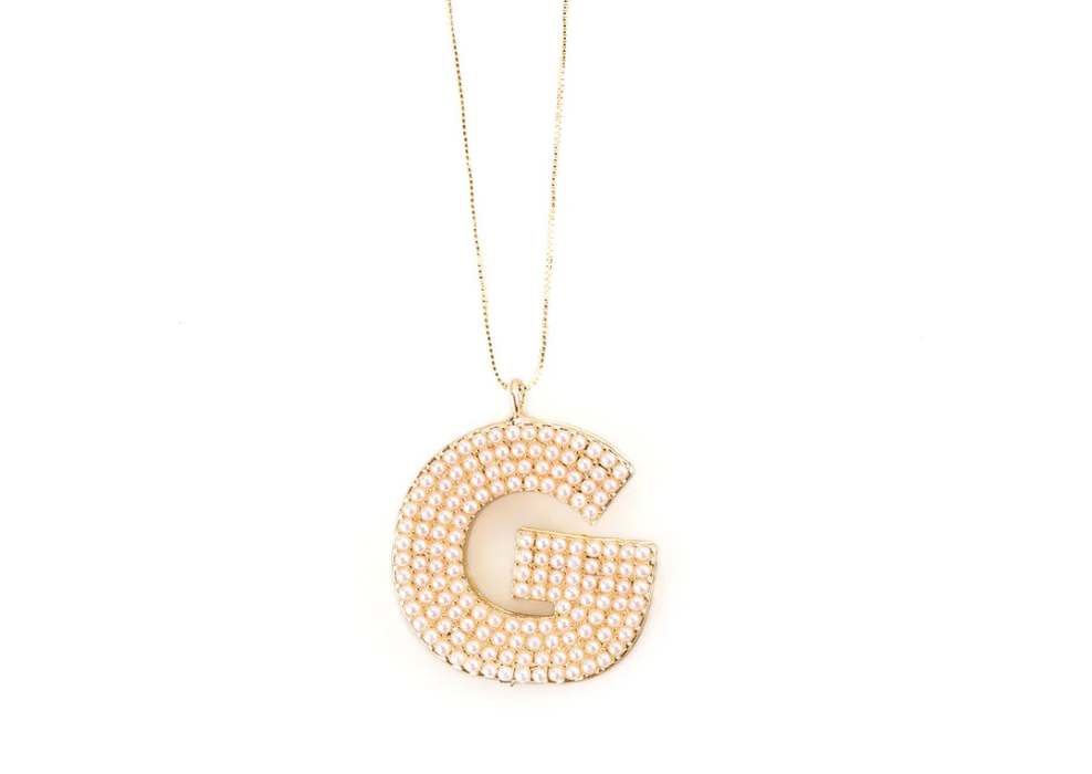 Pearl Initial Necklace