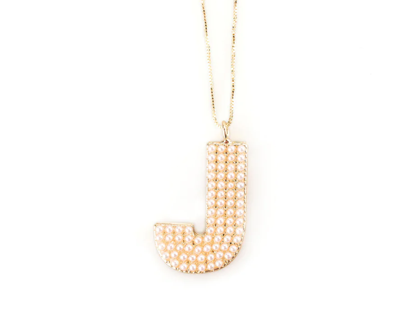 Pearl Initial Necklace