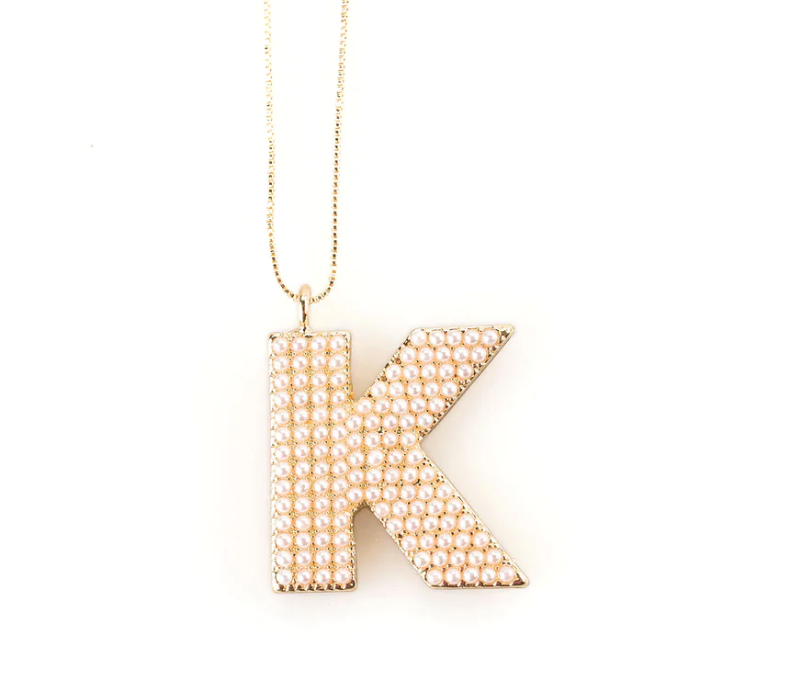 Pearl Initial Necklace
