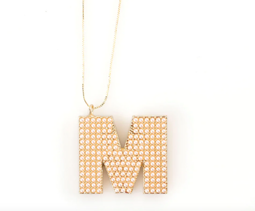 Pearl Initial Necklace