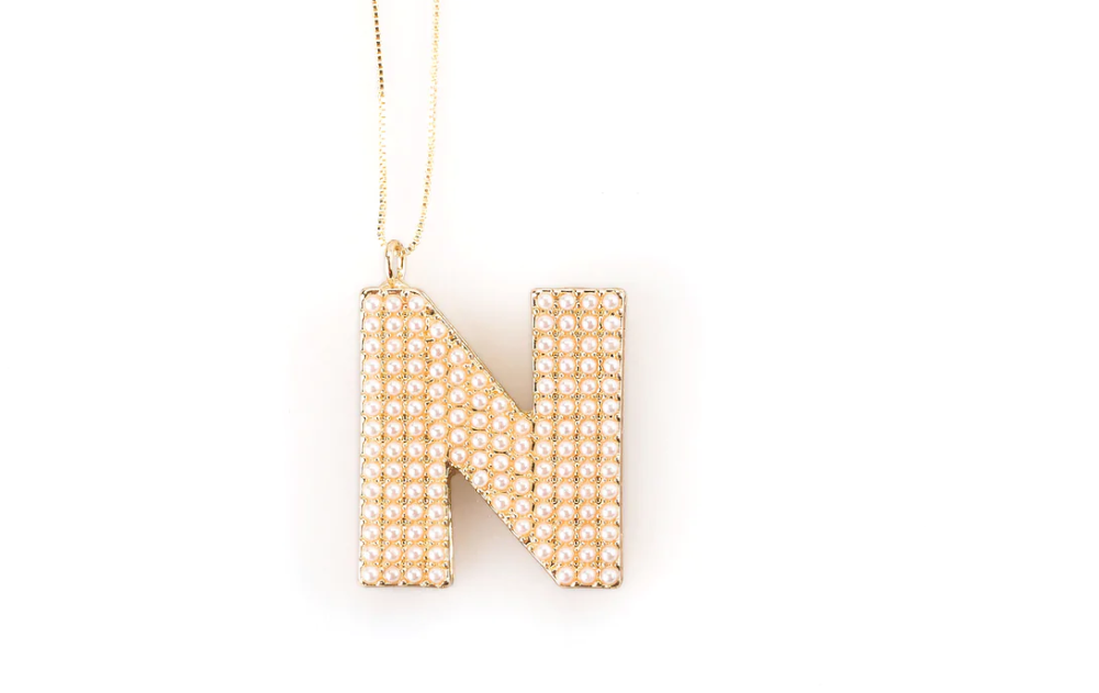 Pearl Initial Necklace