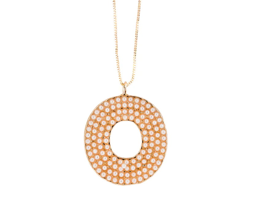 Pearl Initial Necklace