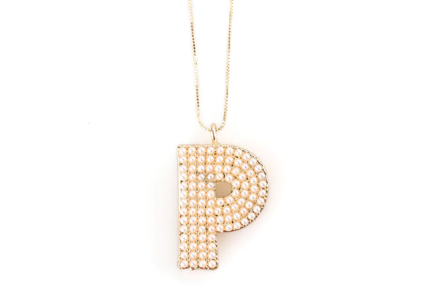 Pearl Initial Necklace