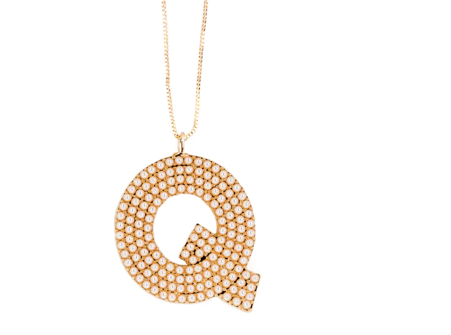 Pearl Initial Necklace