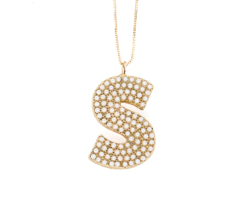 Pearl Initial Necklace