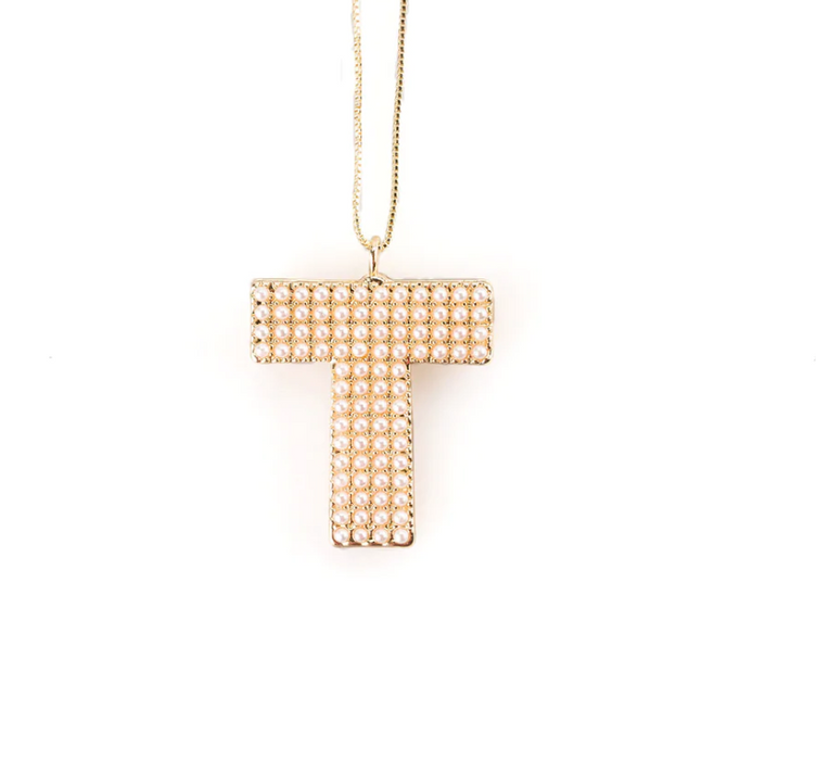 Pearl Initial Necklace