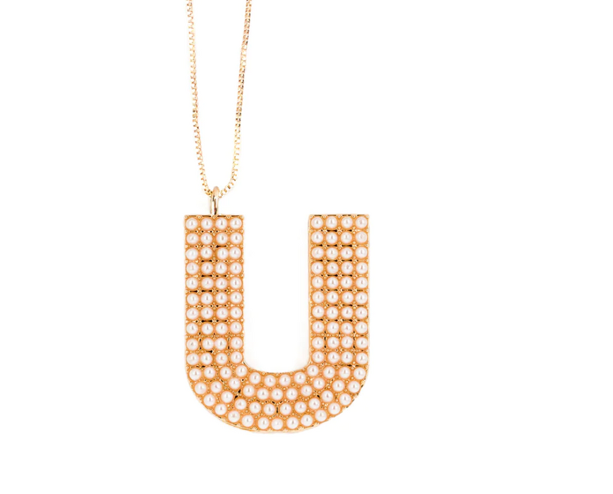 Pearl Initial Necklace