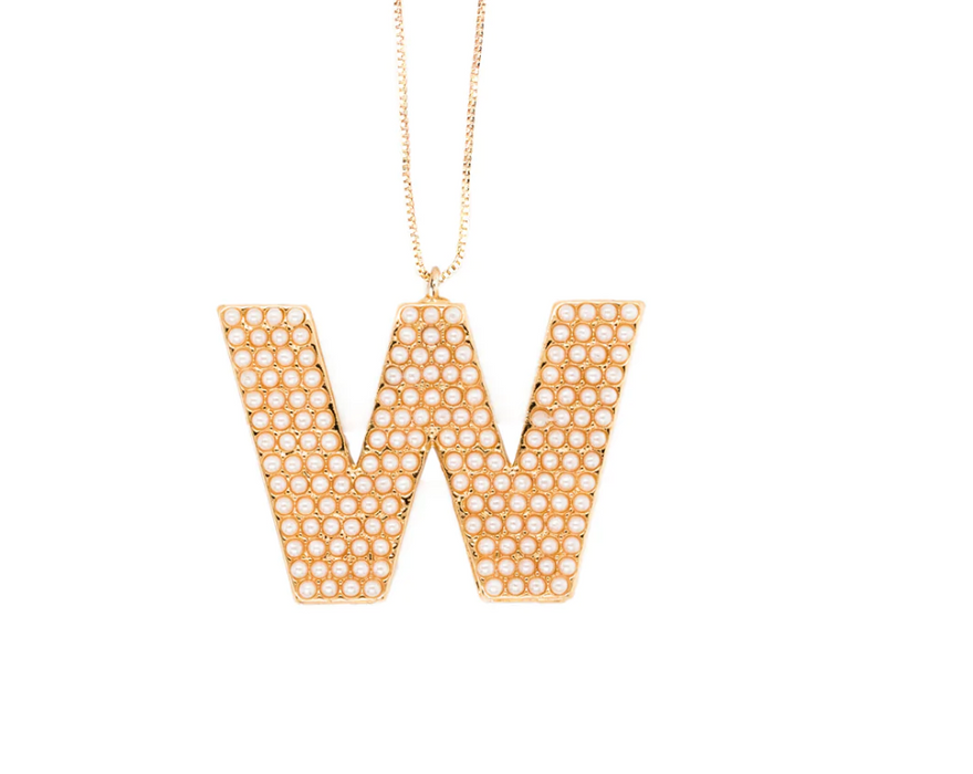 Pearl Initial Necklace