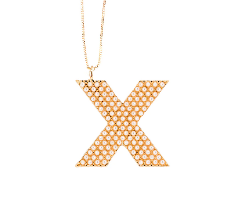 Pearl Initial Necklace