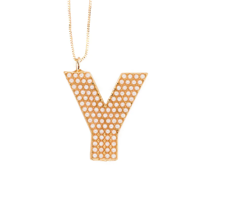 Pearl Initial Necklace
