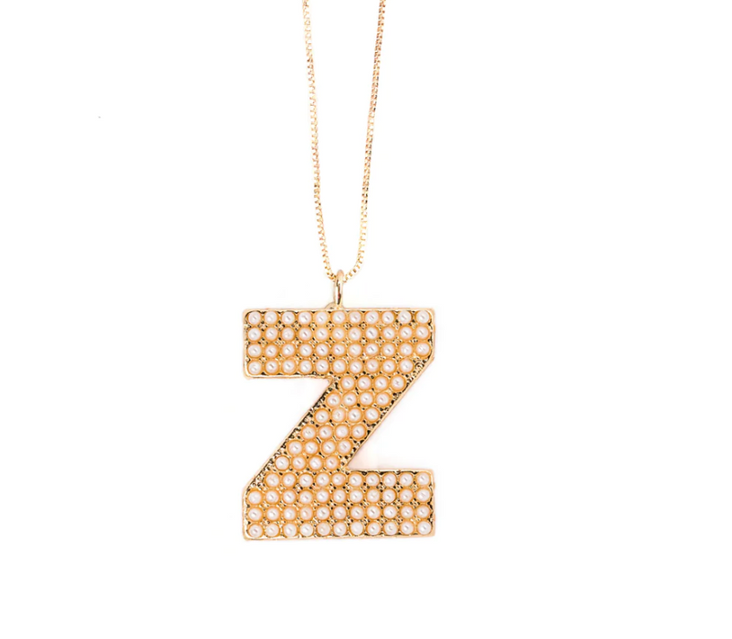 Pearl Initial Necklace