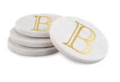 Marble Initial Coasters
