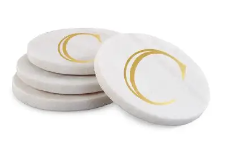 Marble Initial Coasters
