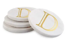 Marble Initial Coasters