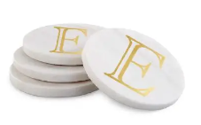 Marble Initial Coasters