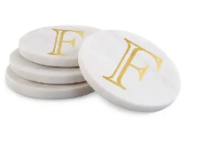 Marble Initial Coasters