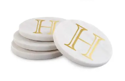 Marble Initial Coasters