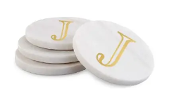 Marble Initial Coasters