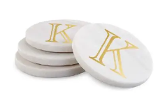 Marble Initial Coasters