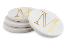 Marble Initial Coasters