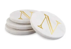 Marble Initial Coasters