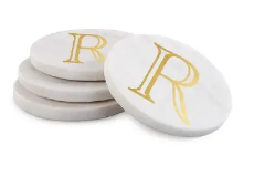 Marble Initial Coasters