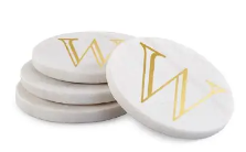Marble Initial Coasters