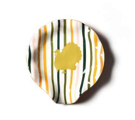 Turkey Stripes Ruffle Spoon Rest